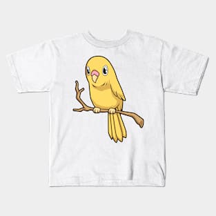 Kawaii yellow budgie Kids T-Shirt